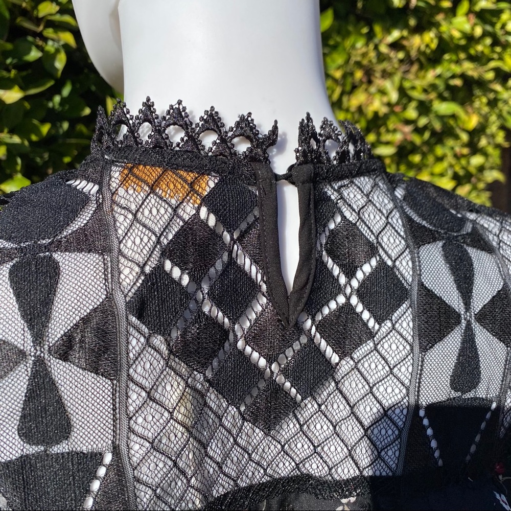 FOXIEDOX Josefine Lace & Clip Dot Cocktail Dress - Picture 13 of 14